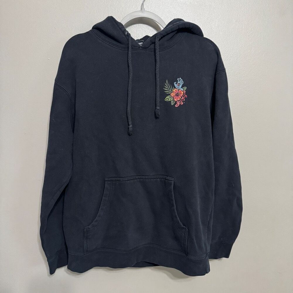 Santa Cruz black logo hooded sweatshirt size medium